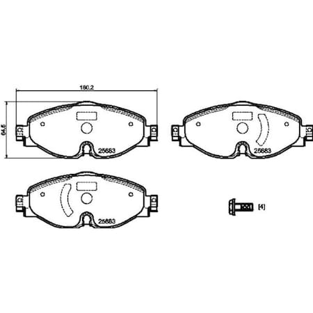 Pagid Brakes Brake Pad Set Disc Brake, 355023171 355023171